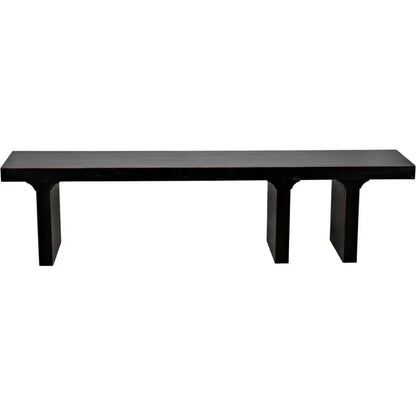 Noir Kir Backless Wooden Dining Bench
