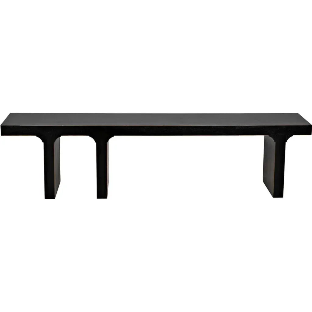 Noir Kir Backless Wooden Dining Bench