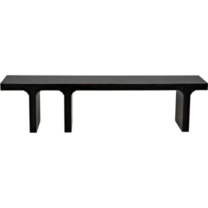 Noir Kir Backless Wooden Dining Bench