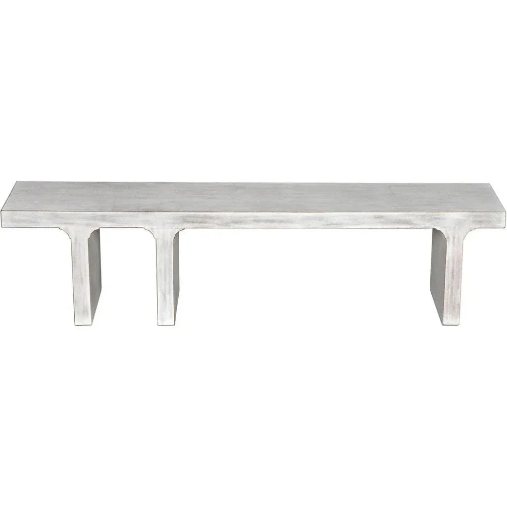 Noir Kir Backless Wooden Dining Bench