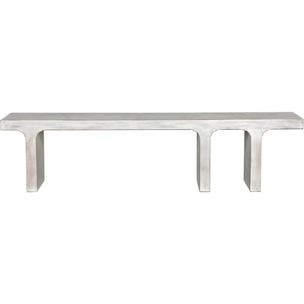 Noir Kir Backless Wooden Dining Bench