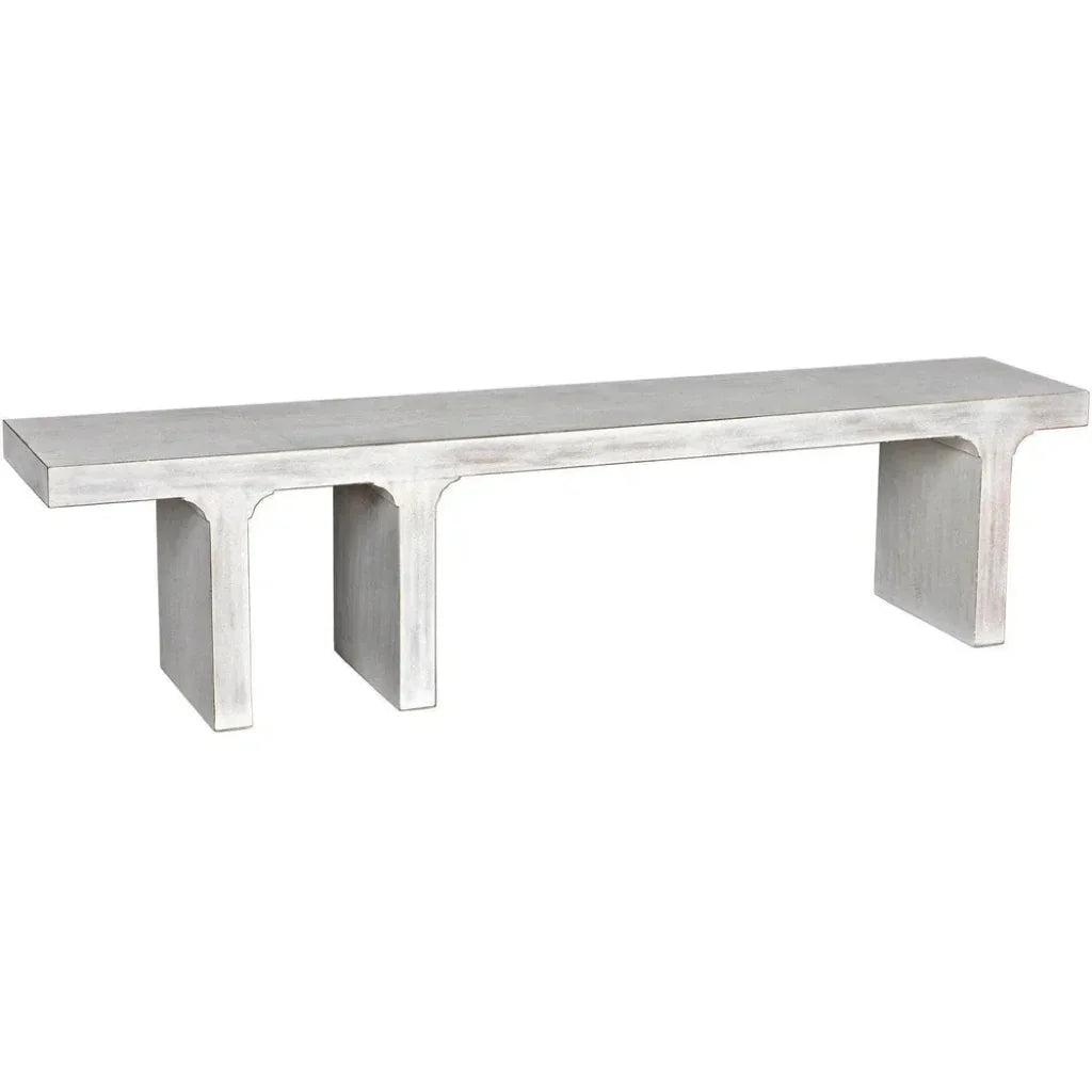 Noir Kir Backless Wooden Dining Bench