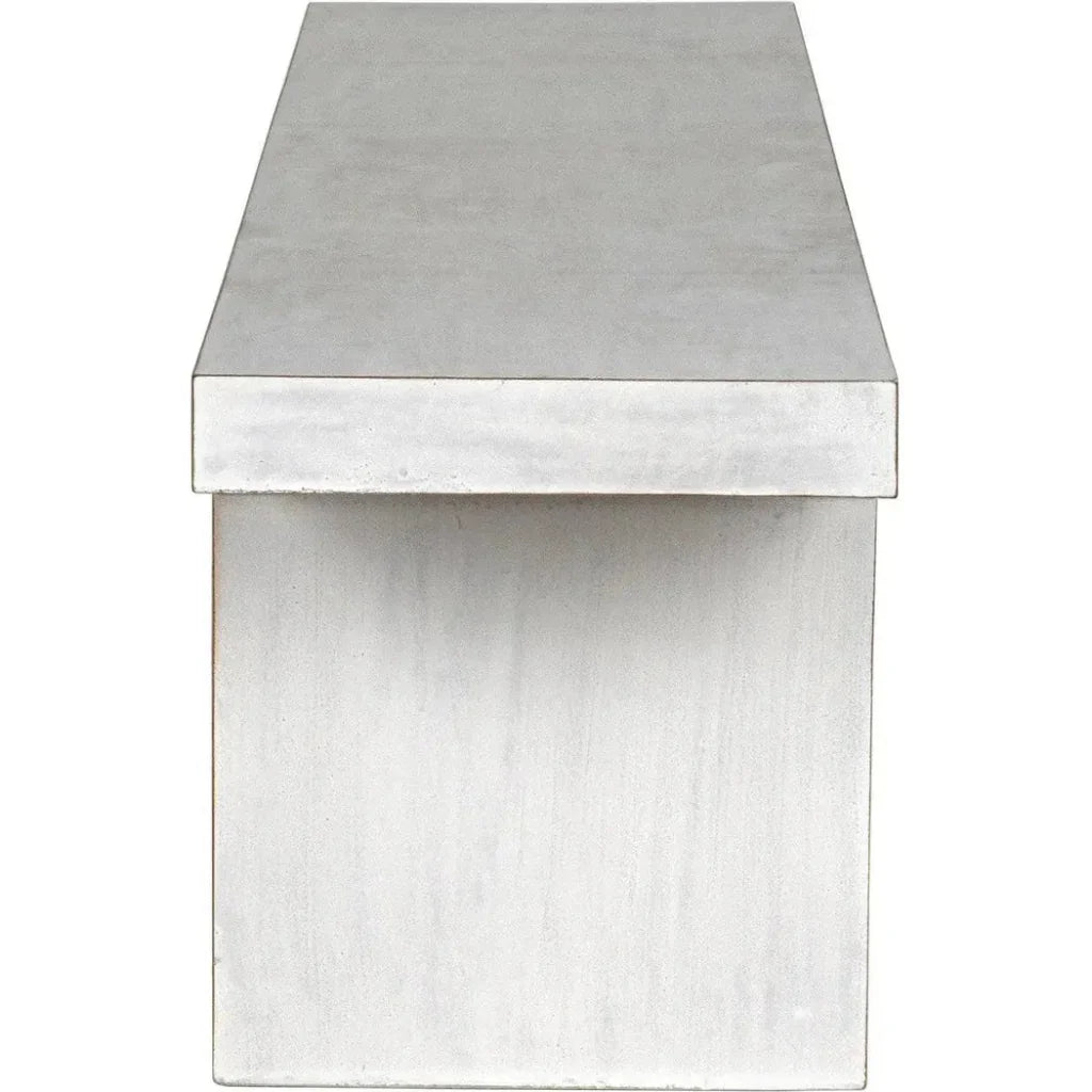 Noir Kir Backless Wooden Dining Bench