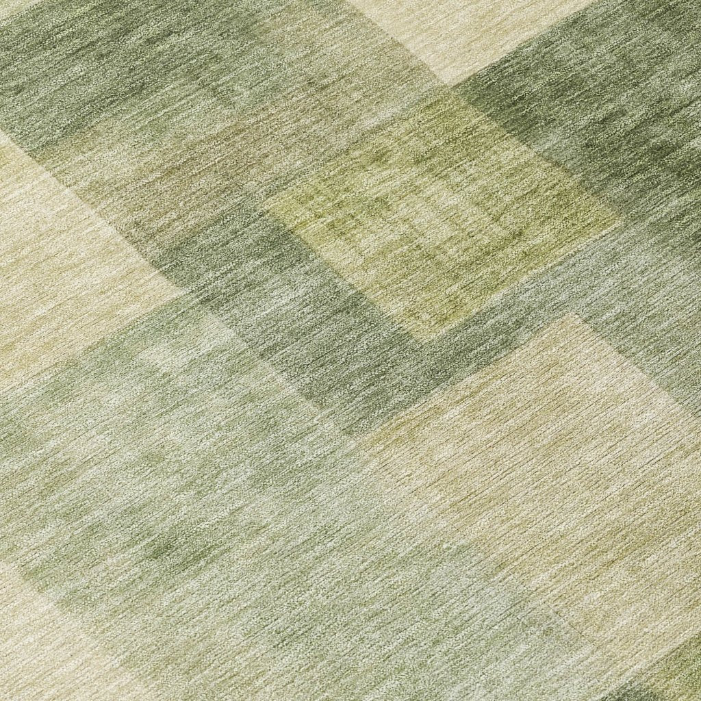 LOOMLAN Rugs Kiva Green Washable Indoor-Outdoor Rug