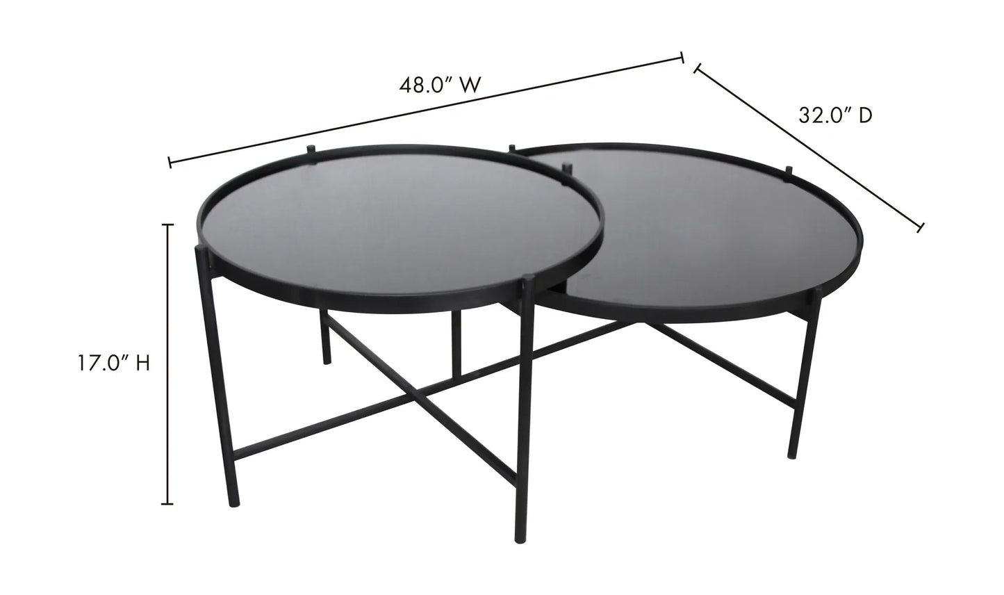 48 Inch Coffee Table Black Contemporary