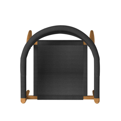 Klint Teak Stackable Rope Patio Dining Armchair 4PC - LOOMLAN - HiTeak - Outdoor Dining Chairs