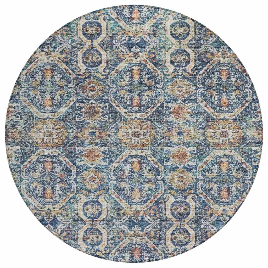 LOOMLAN Rugs Knotra Blue Washable Indoor-Outdoor Rug