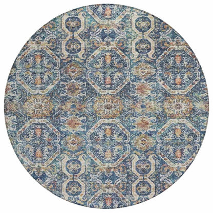 LOOMLAN Rugs Knotra Blue Washable Indoor-Outdoor Rug