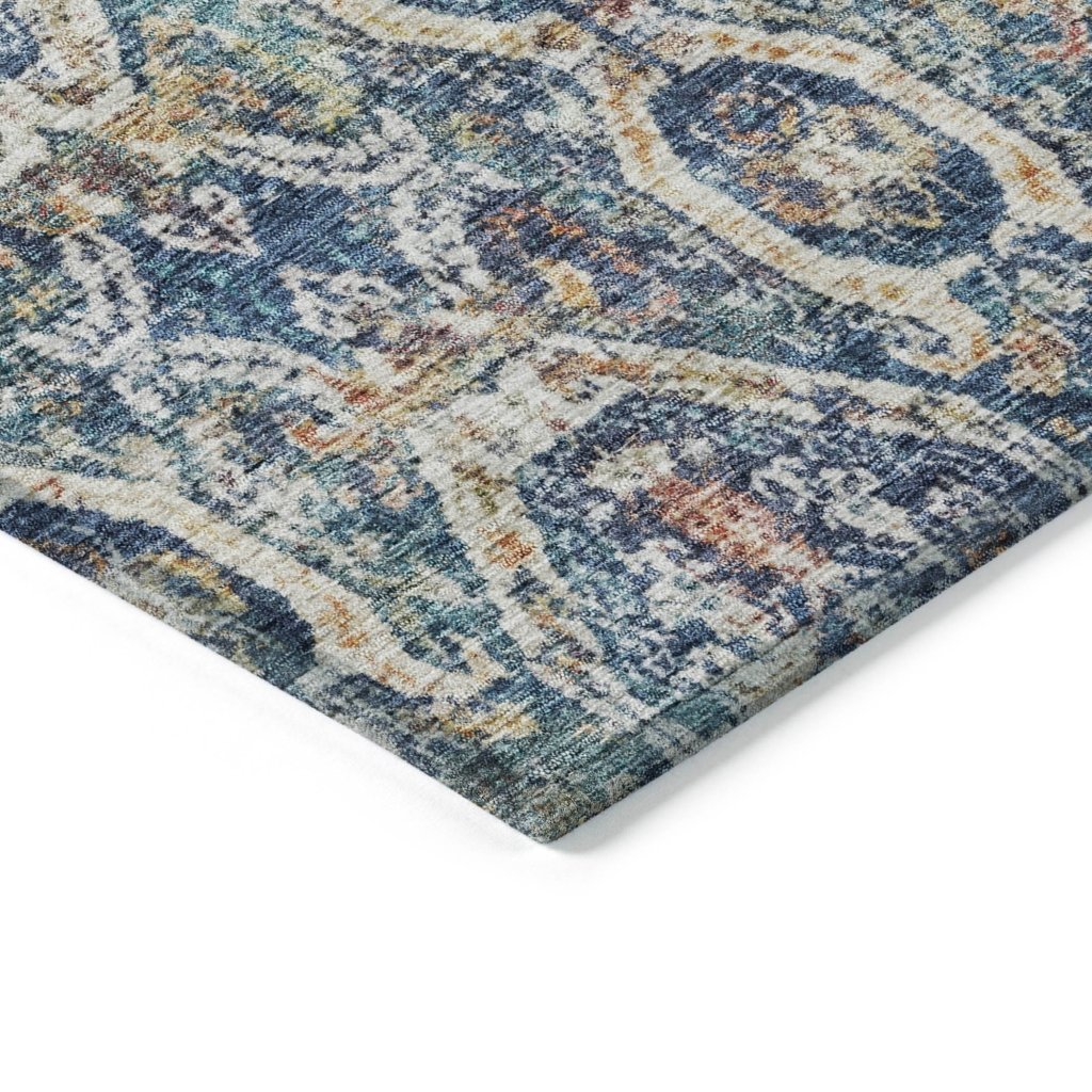 LOOMLAN Rugs Knotra Blue Washable Indoor-Outdoor Rug