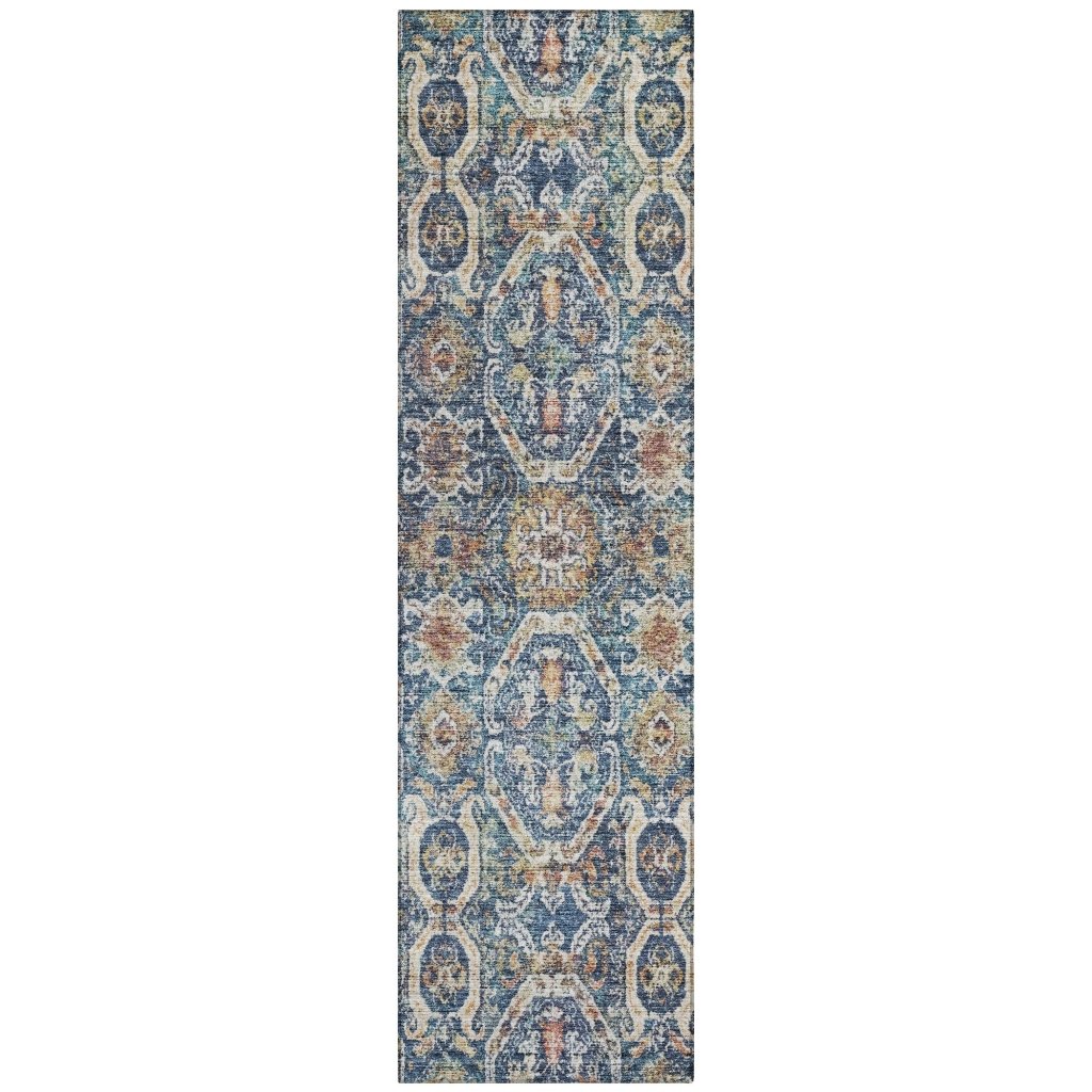 LOOMLAN Rugs Knotra Blue Washable Indoor-Outdoor Rug