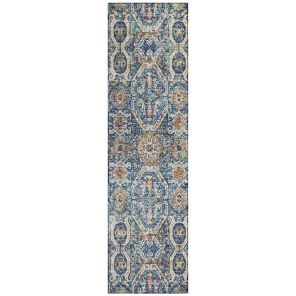 LOOMLAN Rugs Knotra Blue Washable Indoor-Outdoor Rug