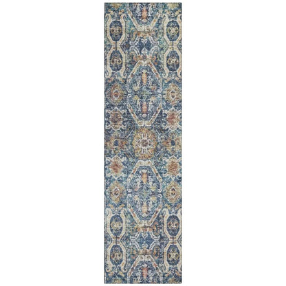 LOOMLAN Rugs Knotra Blue Washable Indoor-Outdoor Rug