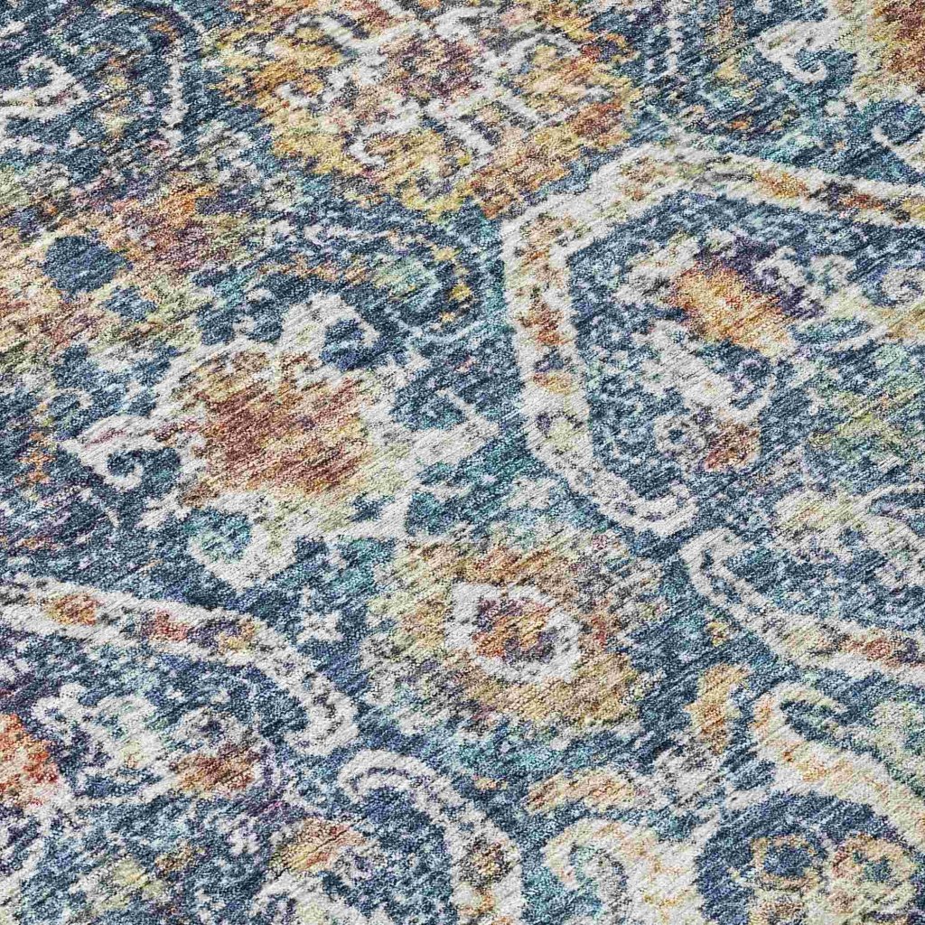 LOOMLAN Rugs Knotra Blue Washable Indoor-Outdoor Rug