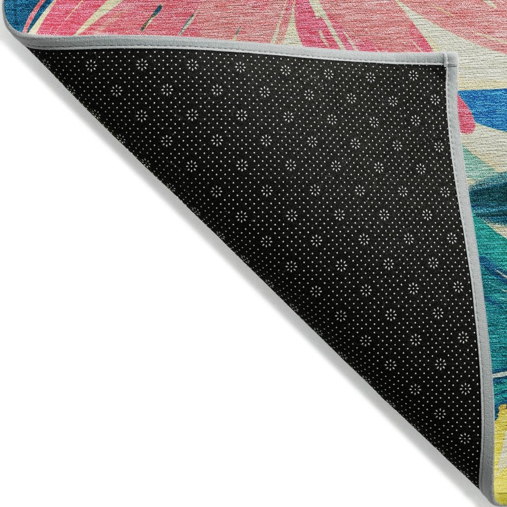 LOOMLAN Rugs Knottia Pink Washable Indoor-Outdoor Rug