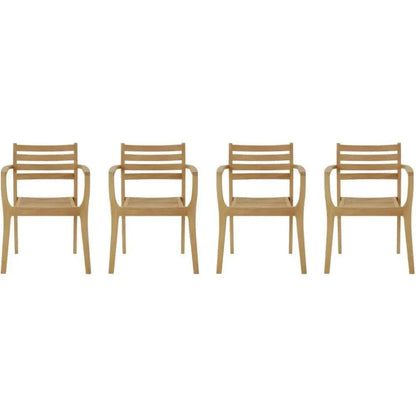 Kolding Stacking Armchair (Set of 4) - LOOMLAN - HiTeak - Outdoor Dining Chairs