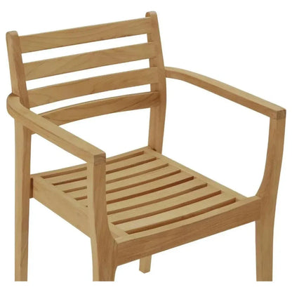 Kolding Stacking Armchair (Set of 4) - LOOMLAN - HiTeak - Outdoor Dining Chairs