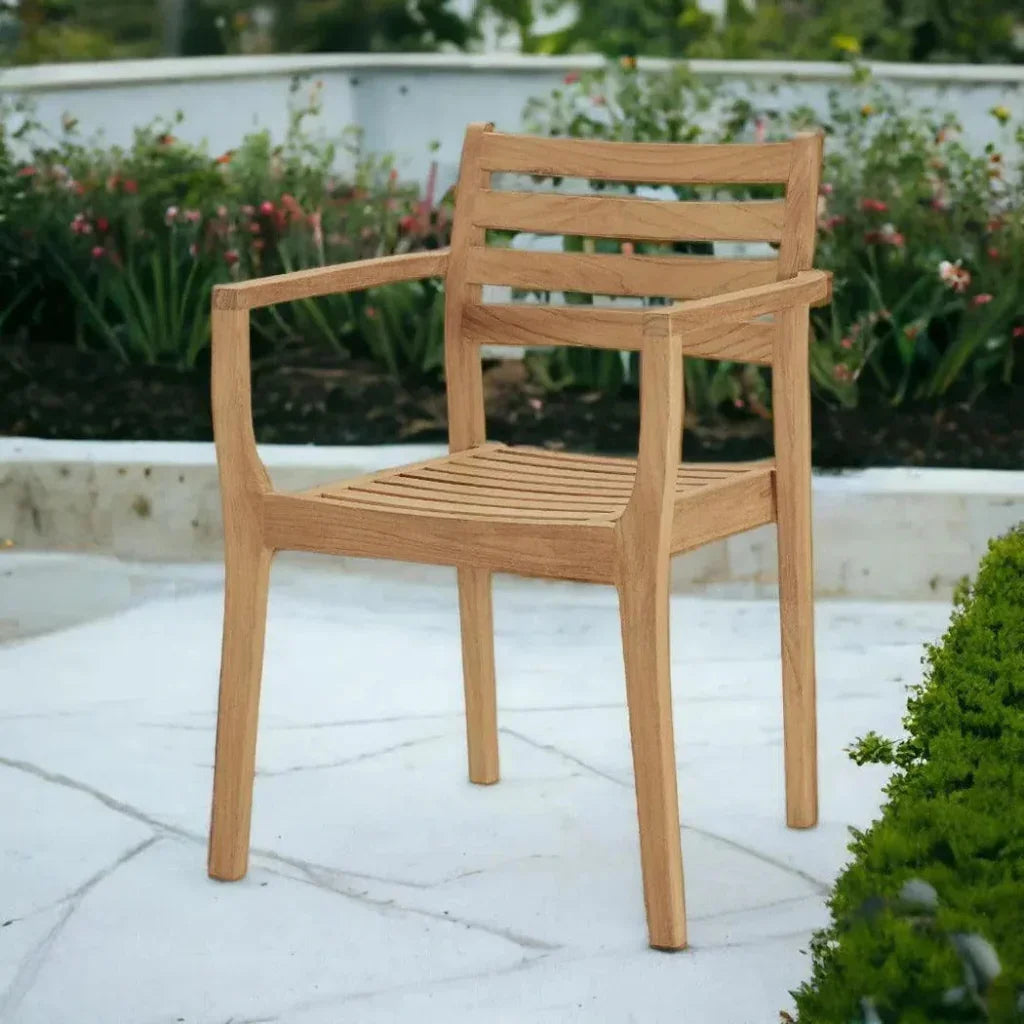 Kolding Stacking Armchair (Set of 4) - LOOMLAN - HiTeak - Outdoor Dining Chairs