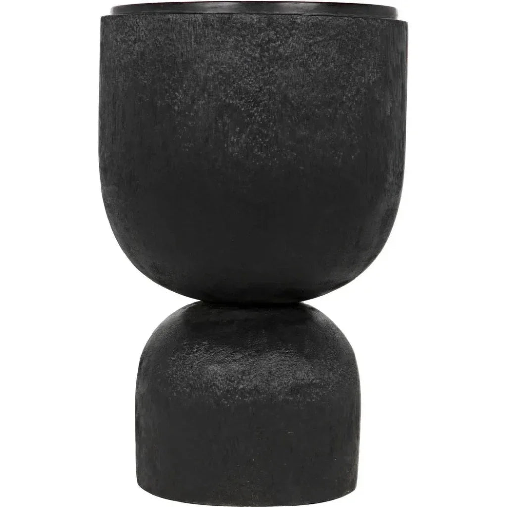 Noir Kudoro Black Marble Round Side Table