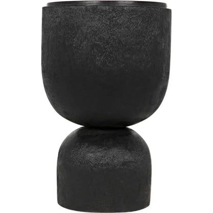 Noir Kudoro Black Marble Round Side Table