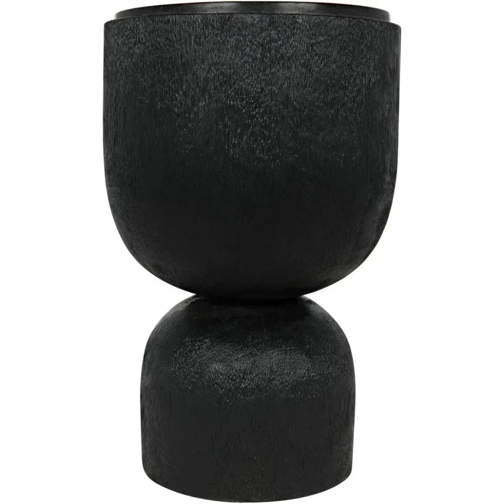 Noir Kudoro Black Marble Round Side Table