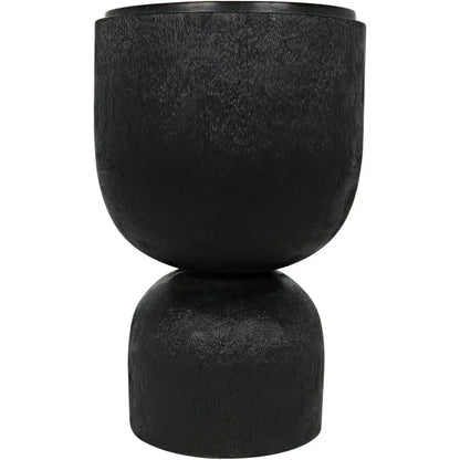 Noir Kudoro Black Marble Round Side Table
