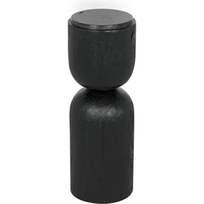 Noir Kudoro Black Marble Round Side Table