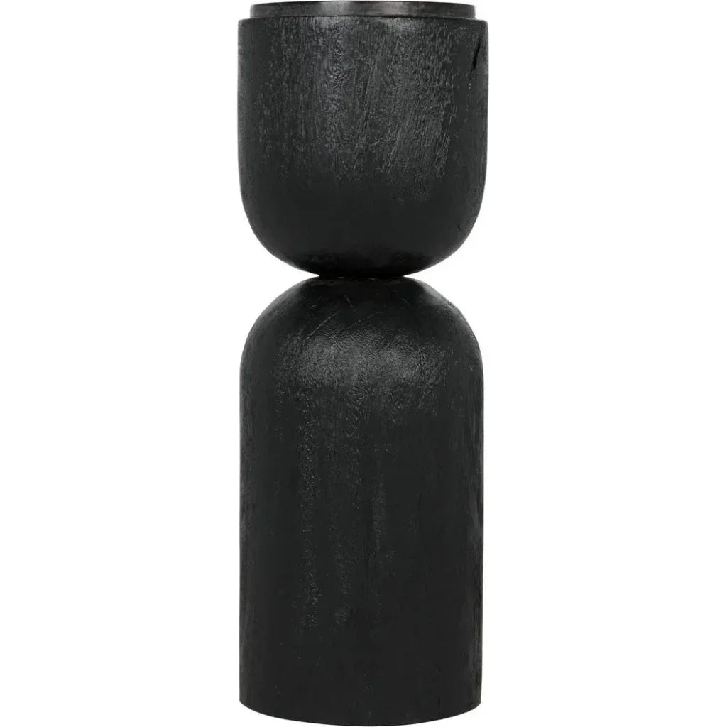Noir Kudoro Black Marble Round Side Table
