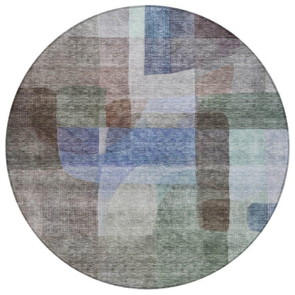 LOOMLAN Rugs Kyra Brown Washable Indoor-Outdoor Rug