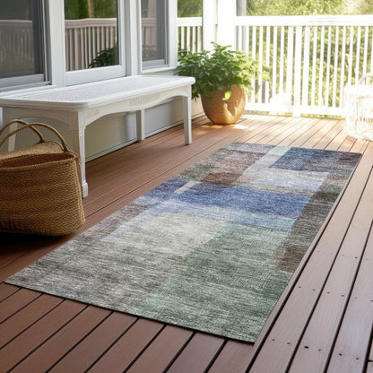 LOOMLAN Rugs Kyra Brown Washable Indoor-Outdoor Rug