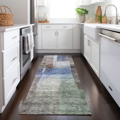 LOOMLAN Rugs Kyra Brown Washable Indoor-Outdoor Rug