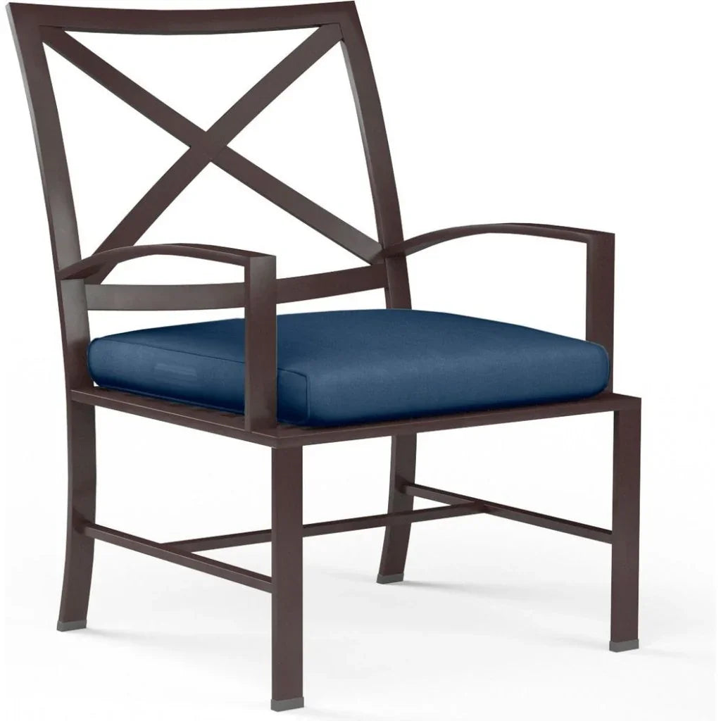 La Jolla Sunbrella Outdoor Dining Chair 2PC - LOOMLAN - Sunset West - Outdoor Dining Chairs