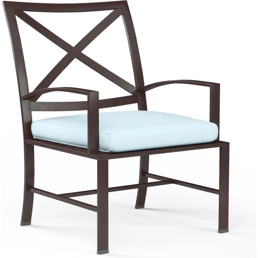 La Jolla Sunbrella Outdoor Dining Chair 2PC - LOOMLAN - Sunset West - Outdoor Dining Chairs