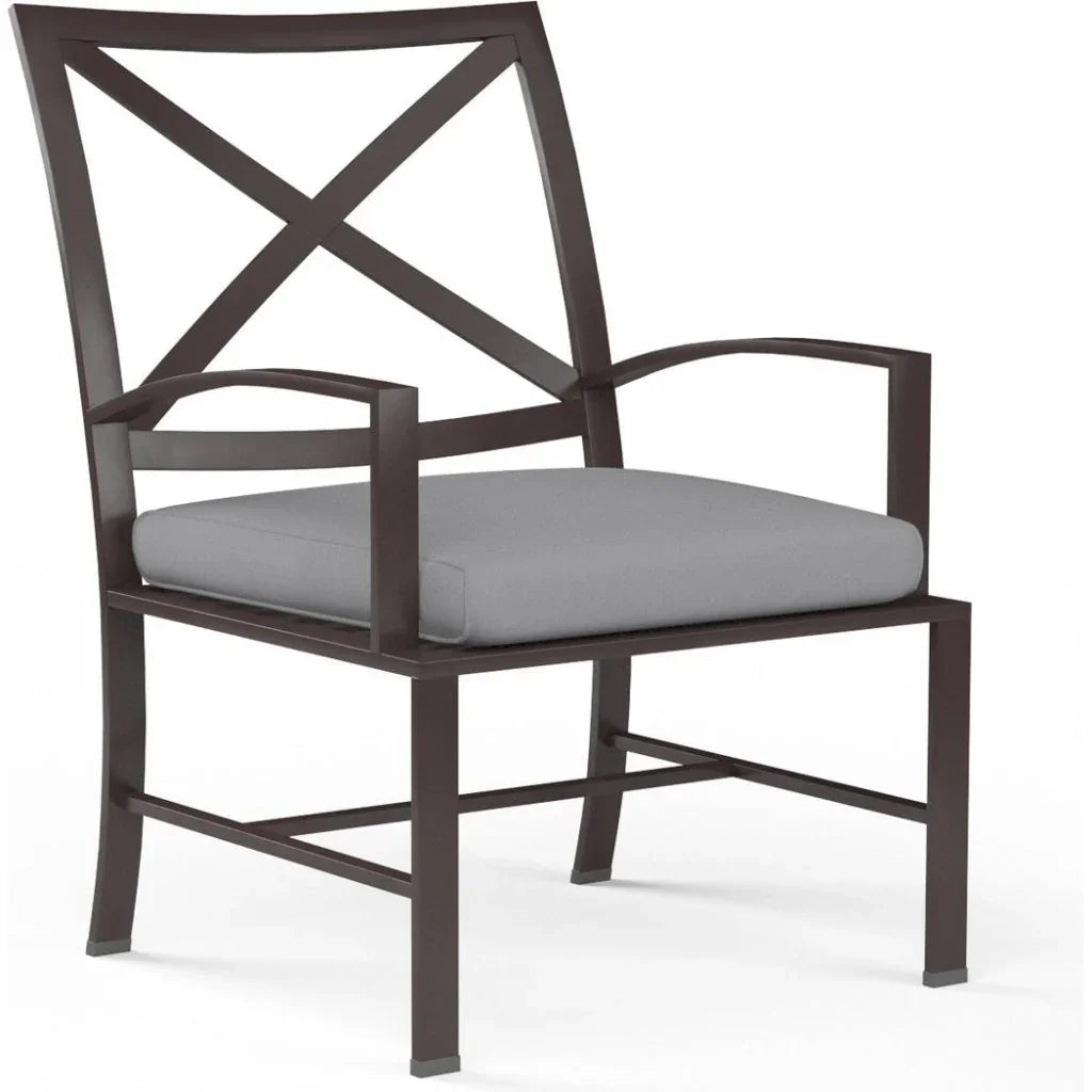 La Jolla Sunbrella Outdoor Dining Chair 2PC - LOOMLAN - Sunset West - Outdoor Dining Chairs