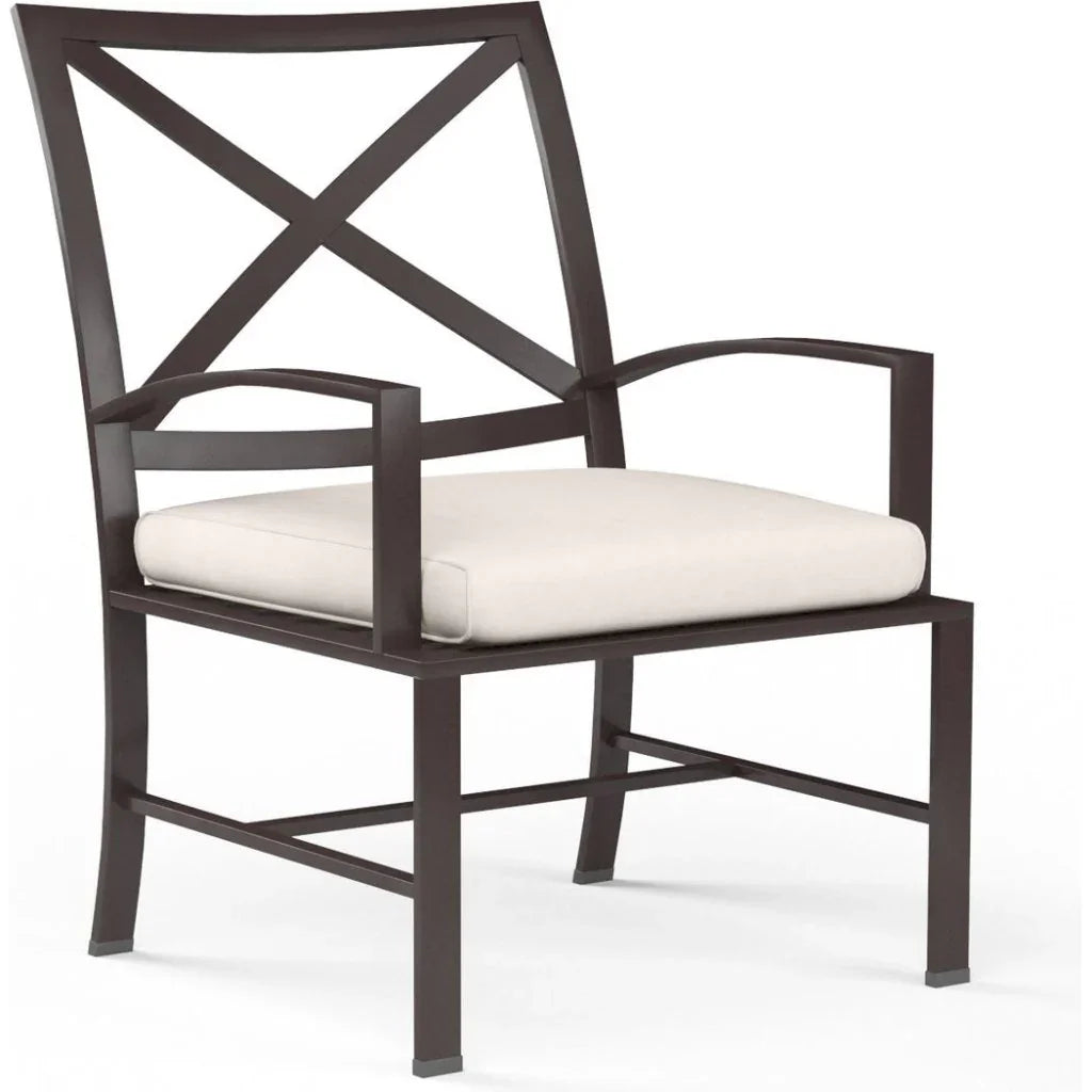 La Jolla Sunbrella Outdoor Dining Chair 2PC - LOOMLAN - Sunset West - Outdoor Dining Chairs