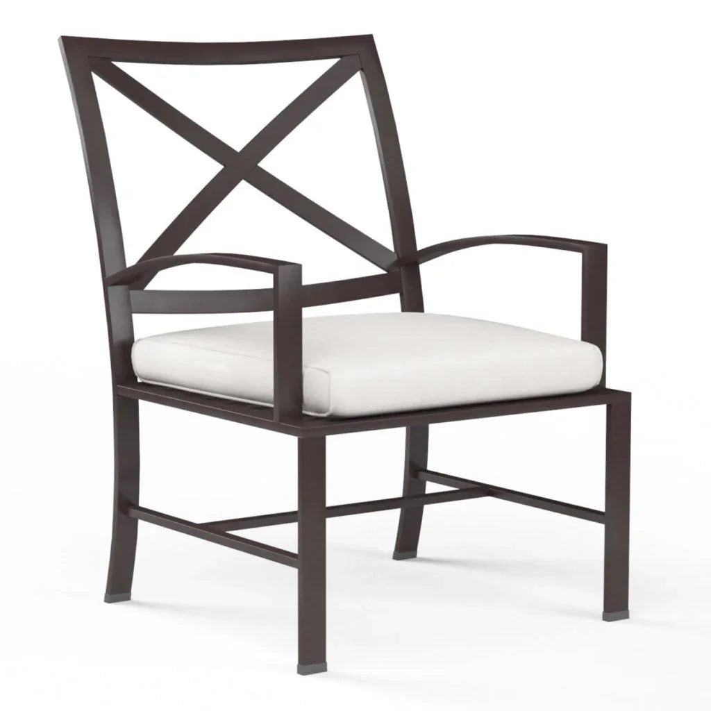 La Jolla Sunbrella Outdoor Dining Chair 2PC - LOOMLAN - Sunset West - Outdoor Dining Chairs