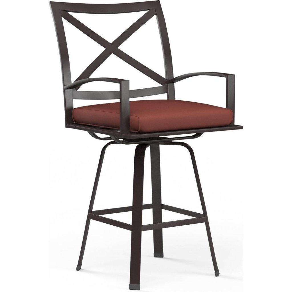 La Jolla Sunbrella Swivel Outdoor Barstool - LOOMLAN - Sunset West - Outdoor Bar Stools
