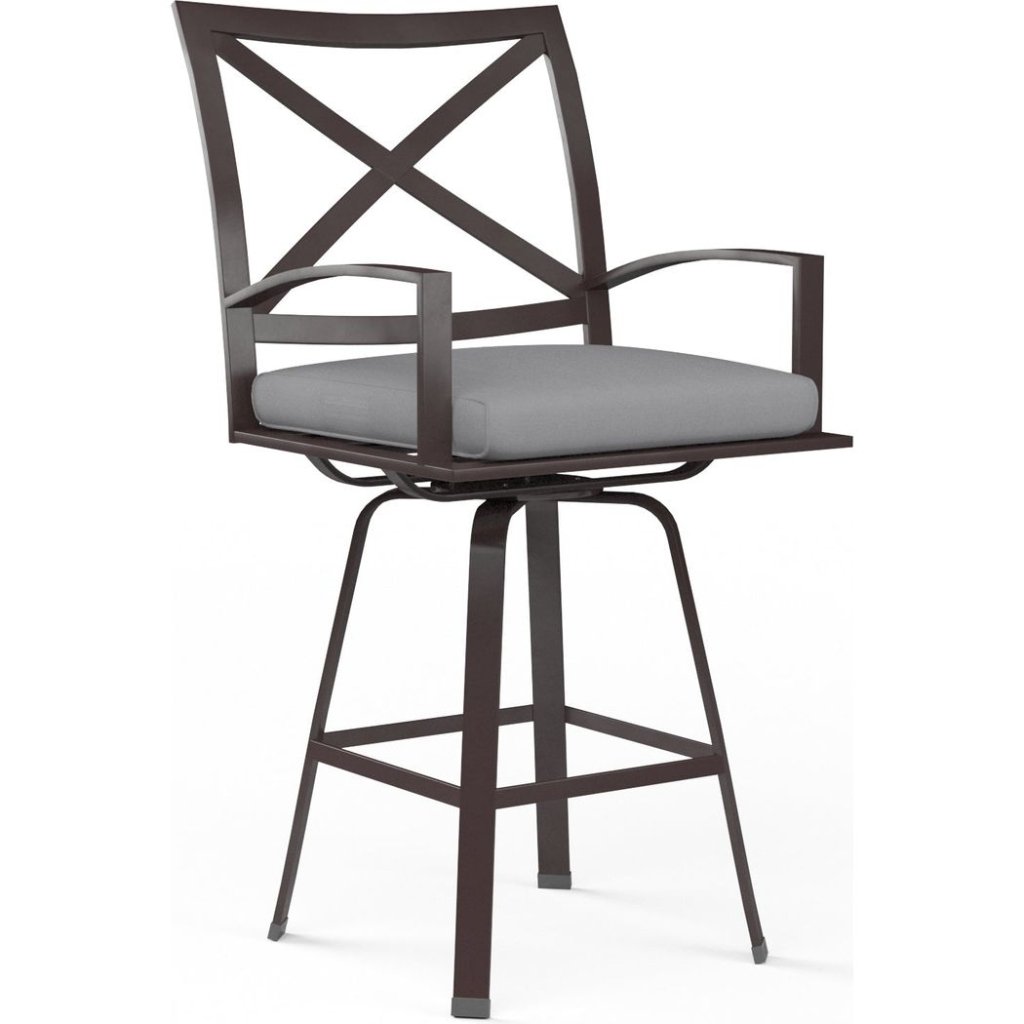 La Jolla Sunbrella Swivel Outdoor Barstool - LOOMLAN - Sunset West - Outdoor Bar Stools
