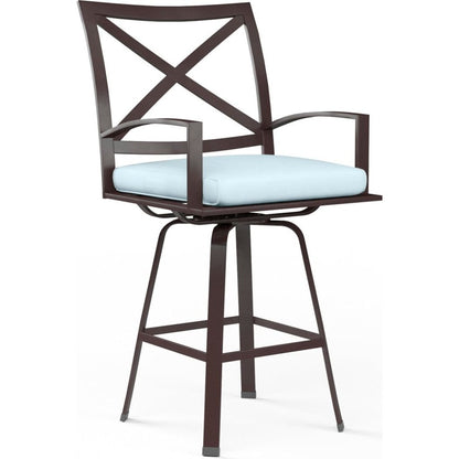 La Jolla Sunbrella Swivel Outdoor Barstool - LOOMLAN - Sunset West - Outdoor Bar Stools