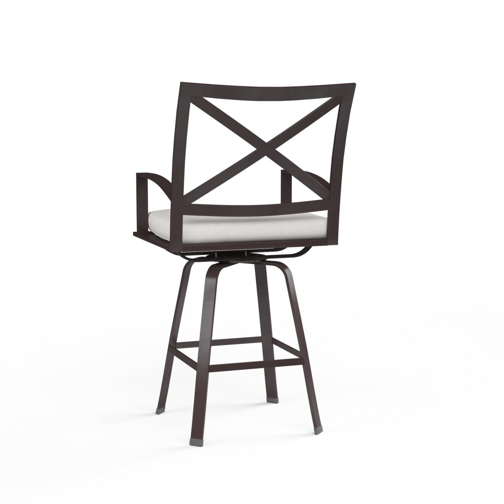 La Jolla Sunbrella Swivel Outdoor Barstool - LOOMLAN - Sunset West - Outdoor Bar Stools