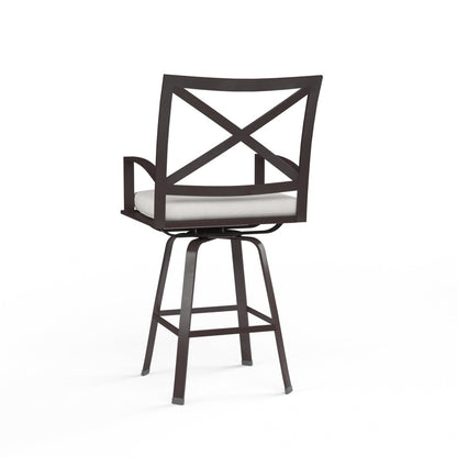 La Jolla Sunbrella Swivel Outdoor Barstool - LOOMLAN - Sunset West - Outdoor Bar Stools