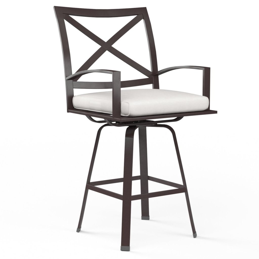 La Jolla Sunbrella Swivel Outdoor Barstool - LOOMLAN - Sunset West - Outdoor Bar Stools