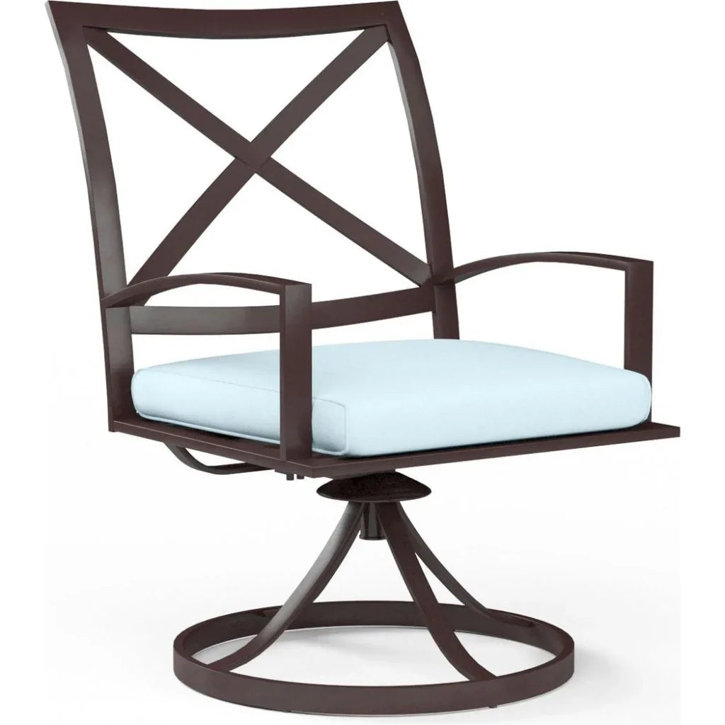 La Jolla Swivel Outdoor Dining Chair 2PC - LOOMLAN - Sunset West - Outdoor Dining Chairs