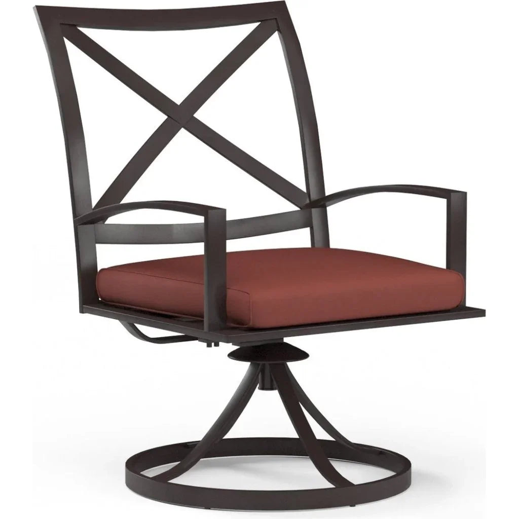 La Jolla Swivel Outdoor Dining Chair 2PC - LOOMLAN - Sunset West - Outdoor Dining Chairs