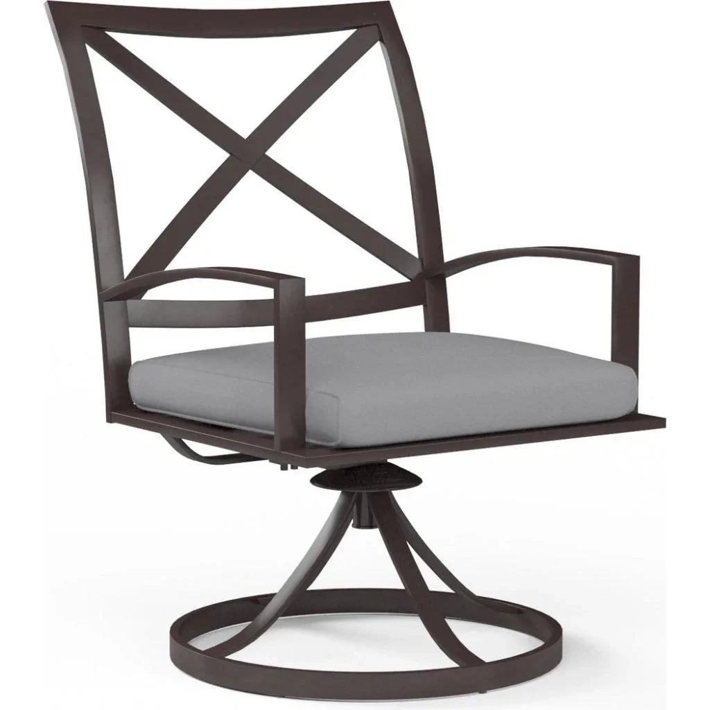 La Jolla Swivel Outdoor Dining Chair 2PC - LOOMLAN - Sunset West - Outdoor Dining Chairs