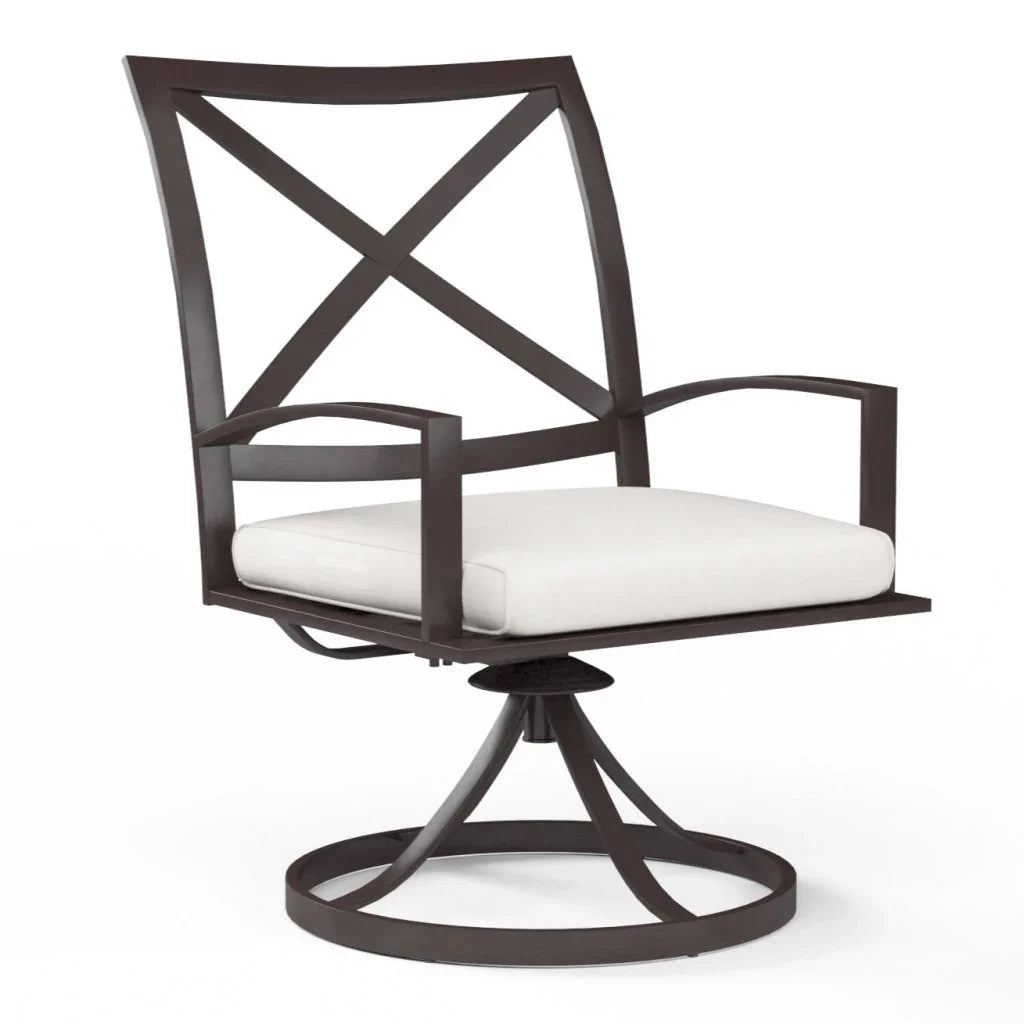 La Jolla Swivel Outdoor Dining Chair 2PC - LOOMLAN - Sunset West - Outdoor Dining Chairs