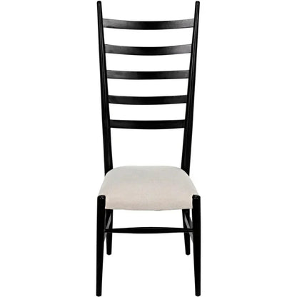 Ladder Wood Black Armless Chair - LOOMLAN - Noir - Accent Chairs