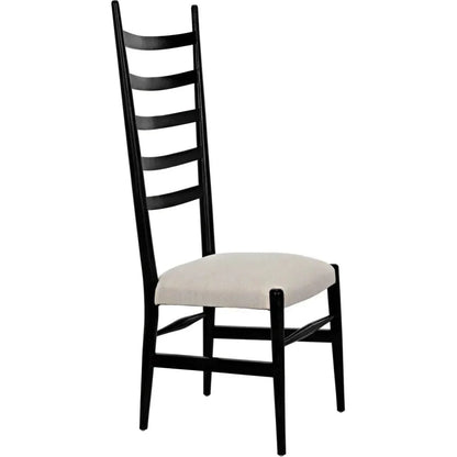 Ladder Wood Black Armless Chair - LOOMLAN - Noir - Accent Chairs