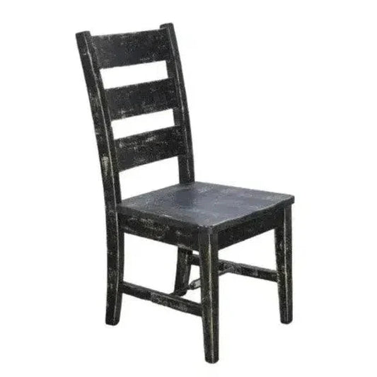 Sunny D Ladderback Chair Turnbuckle Stretchers Wood Black 2PC