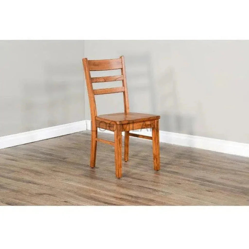 Ladderback Chair with Wood Seat Set - LOOMLAN - Sunny D - Dining Chairs