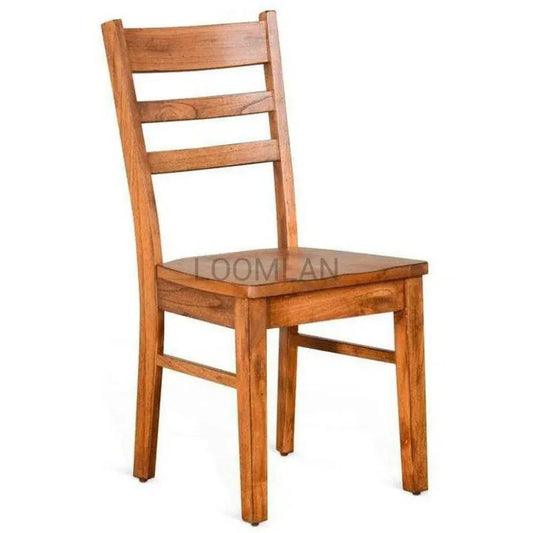 Sunny D Ladderback Chair with Wood Seat Set Of 2